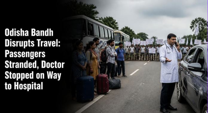 Odisha Bandh Disrupts Travel: Passengers Stranded, Doctor Stopped on Way to Hospital